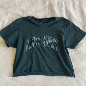 Brandy Melville New York Graphic Tee, Dark Green